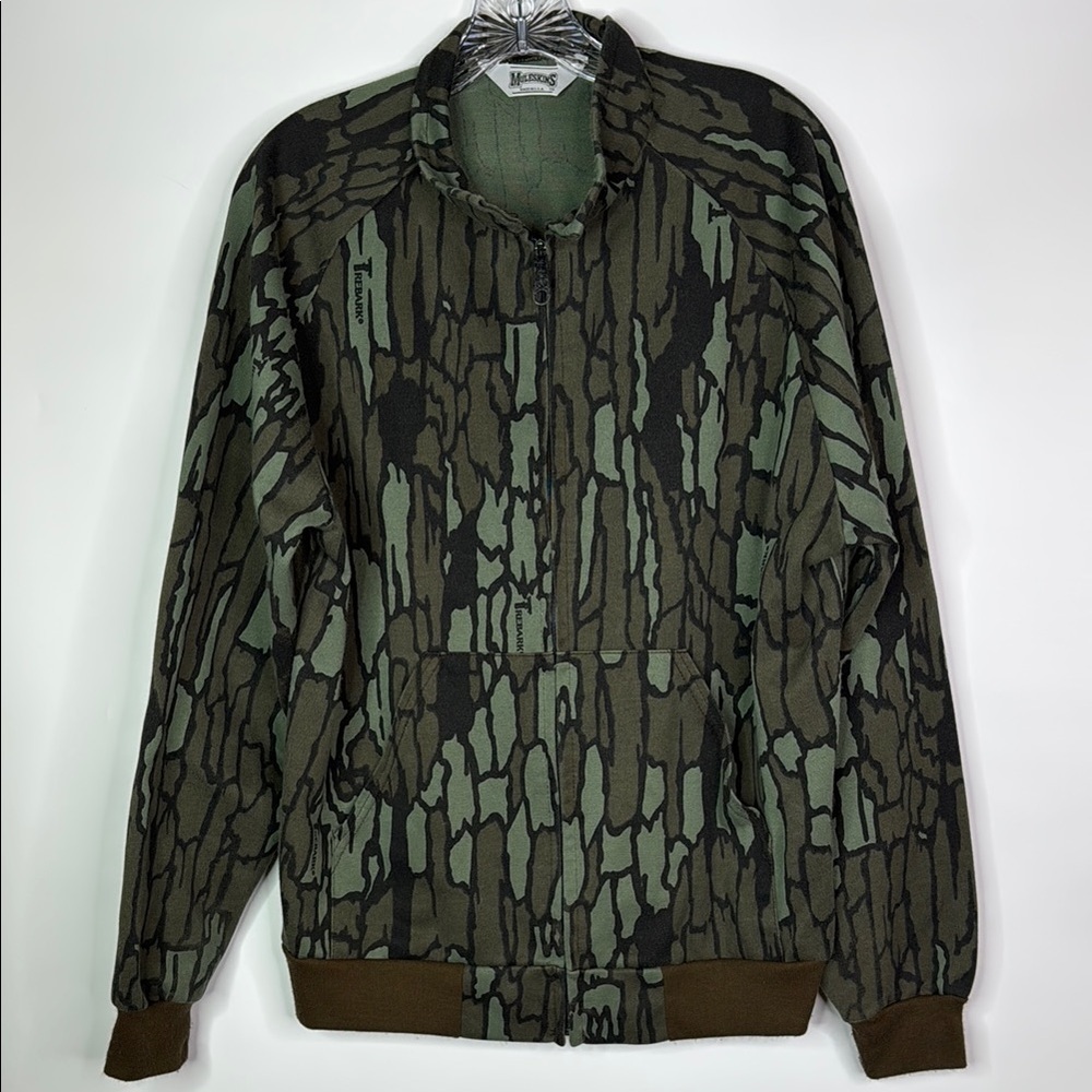 Vintage Muleskins Camo Trebark Full Zip Jacket Size Large